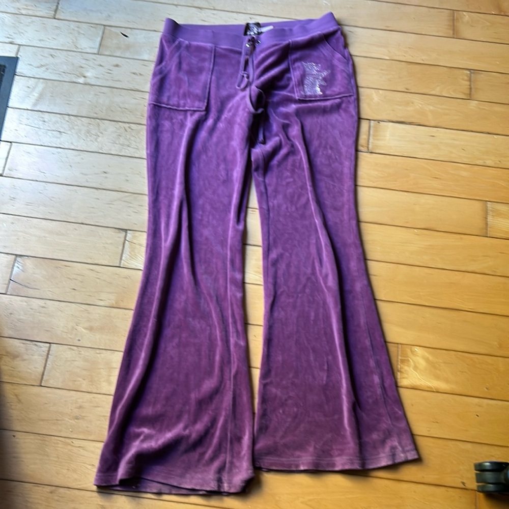 Vintage purple velour flared Juicy couture lounge pants